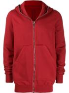 Rick Owens Drkshdw Larry Gimp Zip Up Hoodie - Red