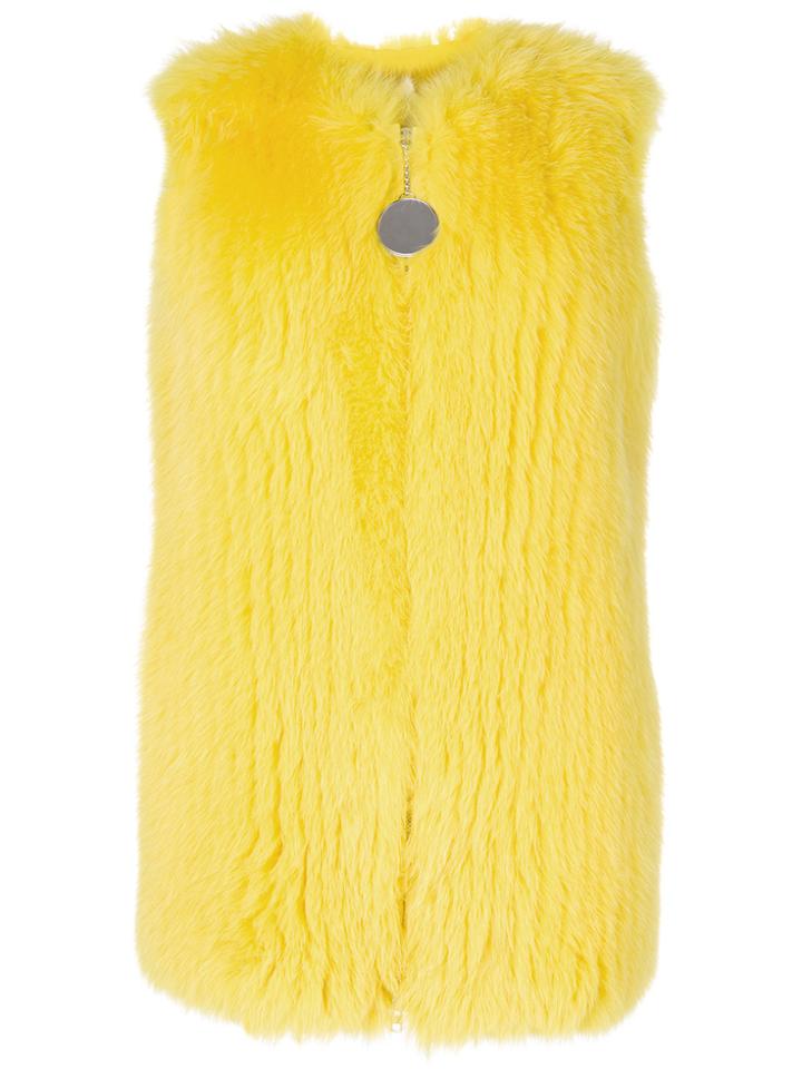 Givenchy Classic Fur Gilet - Yellow & Orange