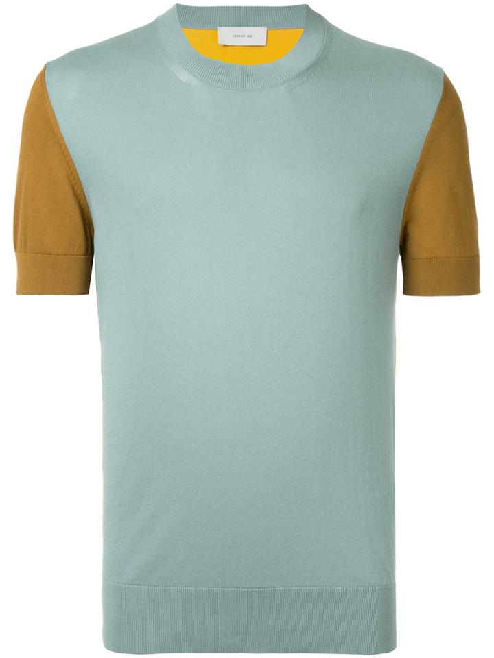 Cerruti 1881 Colour-block Knitted T-shirt - Green