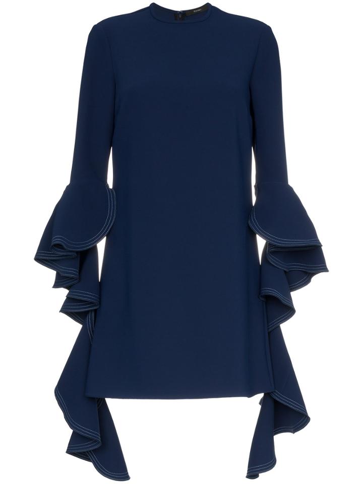 Ellery Kilkenny Frill Sleeve Mini Dress - Blue