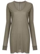 Rick Owens V-neck Sweatshirt - Grey