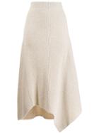Pringle Of Scotland Knitted Asymmetric Skirt - Neutrals