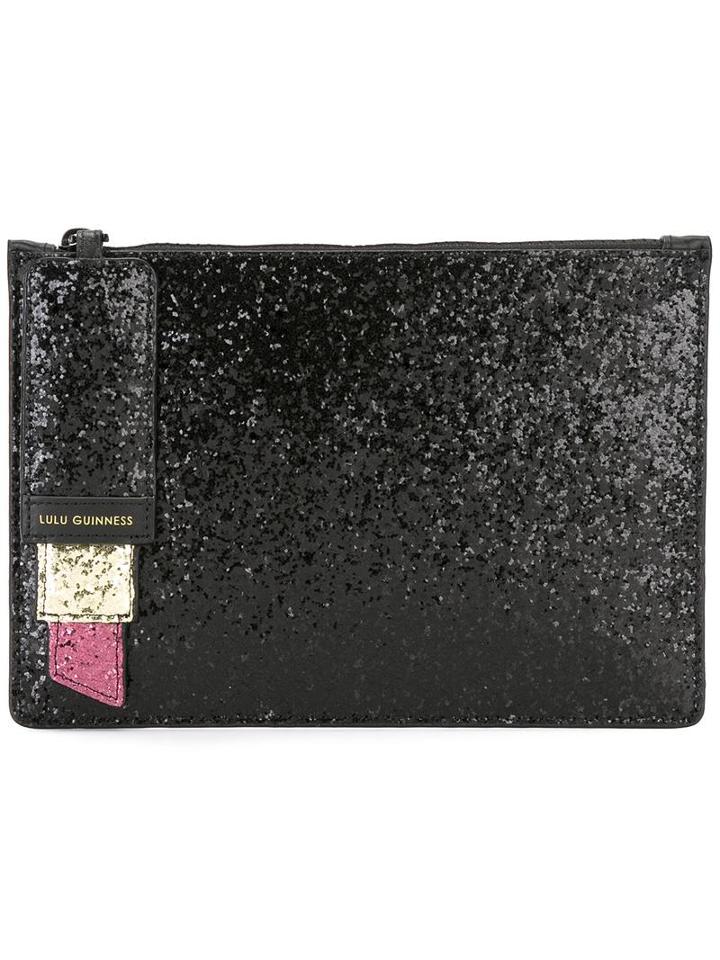 Lulu Guinness 'lipstick Grace' Clutch, Women's, Black, Cotton