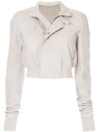 Rick Owens Cropped Bomber Jacket - Pink & Purple