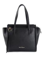 Salvatore Ferragamo 'amy' Tote, Black, Calf Leather