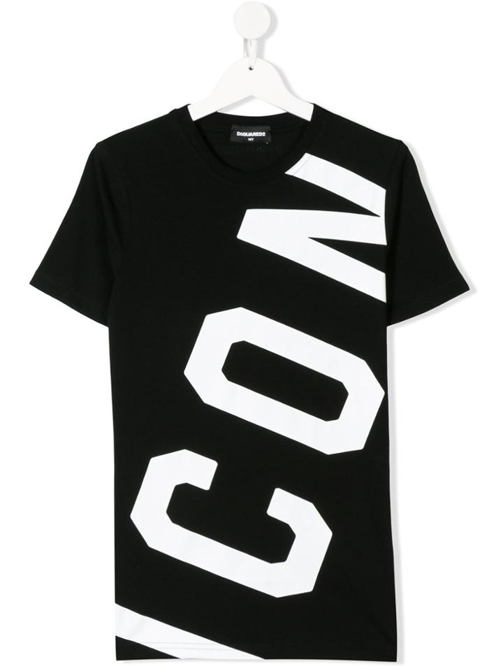 Dsquared2 Kids Teen Icon Print T-shirt - Black
