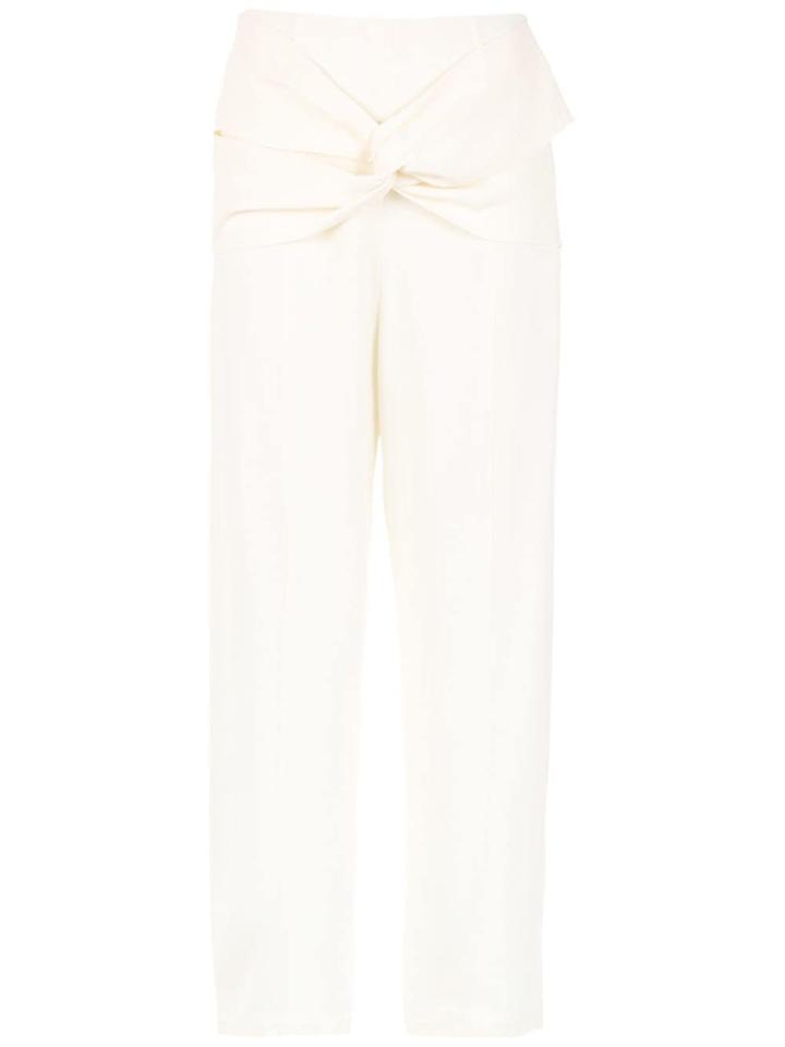 Framed Teshima Cropped Pants - White