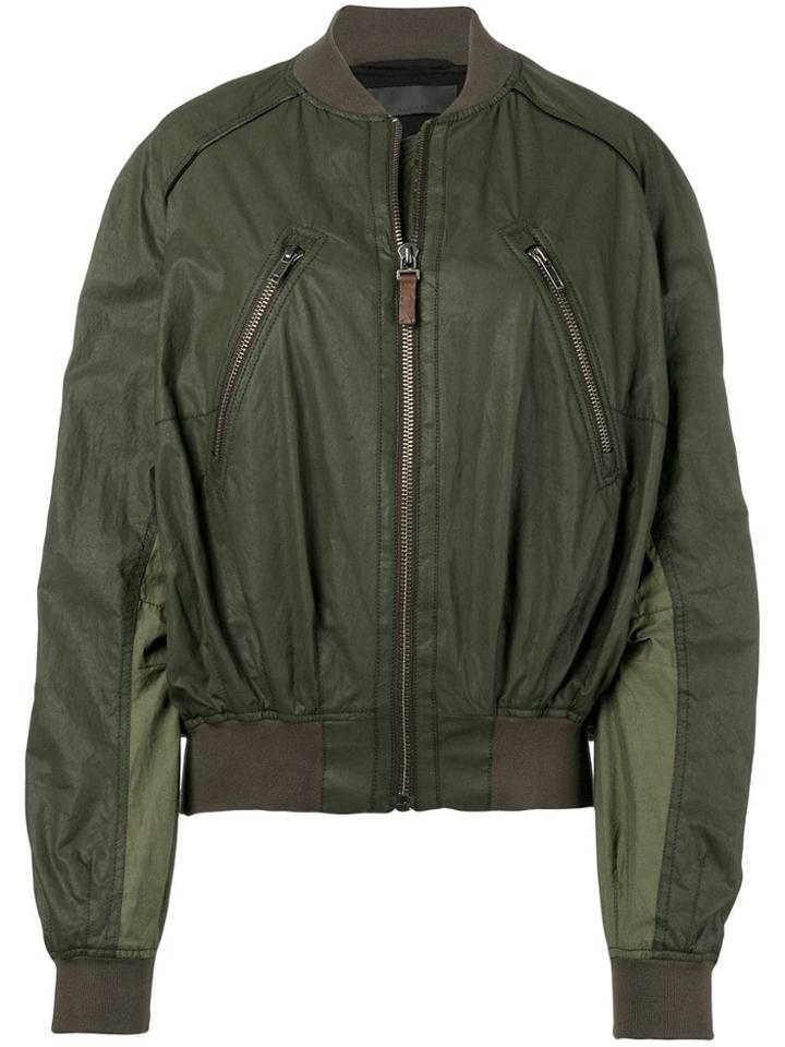 Haider Ackermann Zipped Bomber Jacket - Green