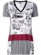 I'm Isola Marras - Printed V-neck T-shirt - Women - Cotton - M, White, Cotton