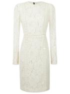 Reinaldo Lourenço Lace Dress, Women's, Size: 44, White, Cotton/polyimide