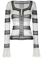 Lace Top - Women - Silk/polyamide/spandex/elastane - L, White, Silk/polyamide/spandex/elastane, Alexander Mcqueen