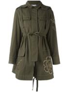 Red Valentino Studded Military Coat