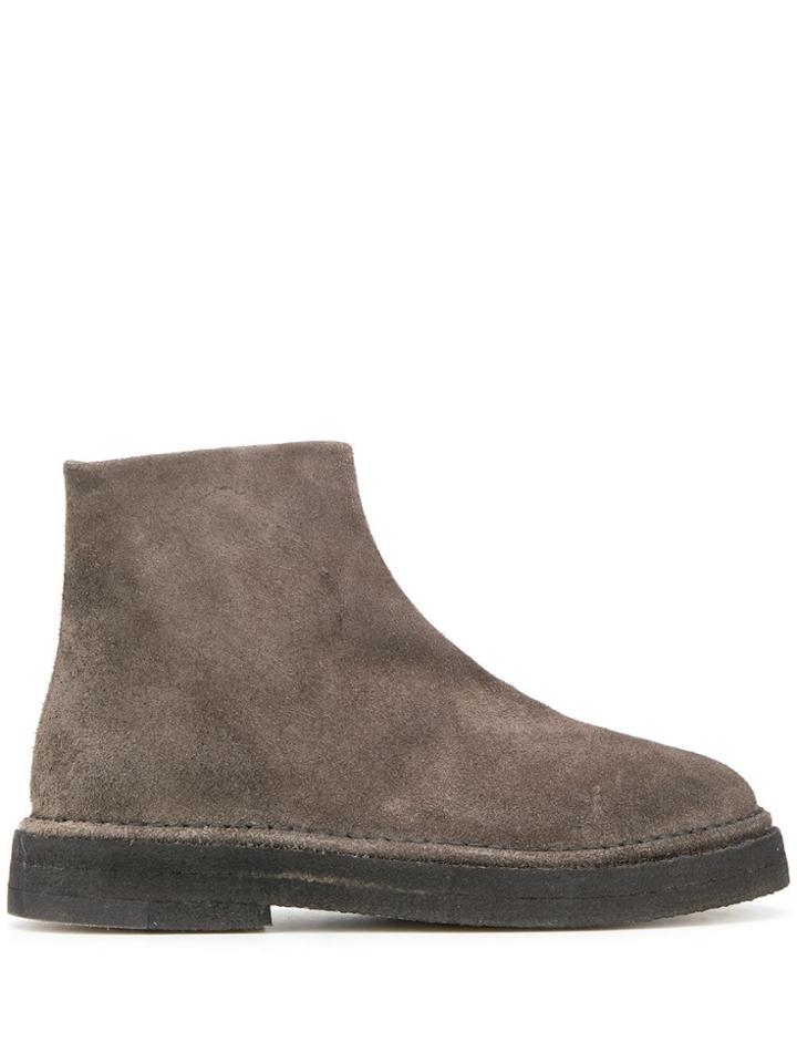 Marsèll Textured Round Toe Boots - Grey