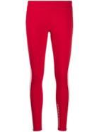 Perfect Moment Mesh-trimmed Leggings - Red