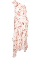 Johanna Ortiz Floral Print Ruffled Dress - Pink