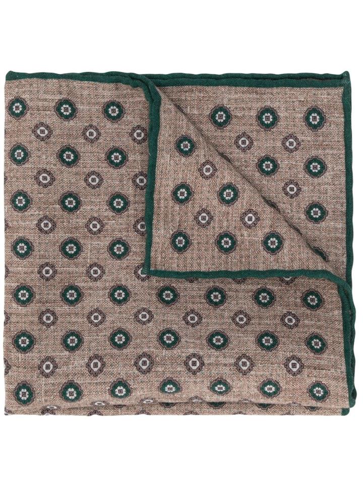 Eleventy Geometric Patterned Scarf - Brown