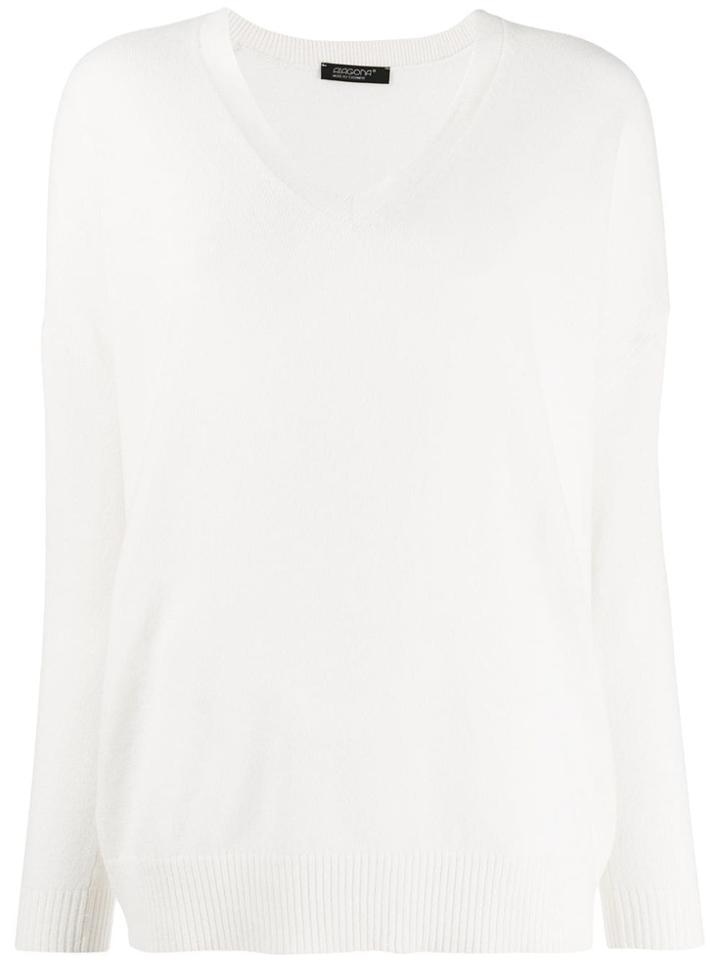 Aragona Knitted Cashmere Jumper - White