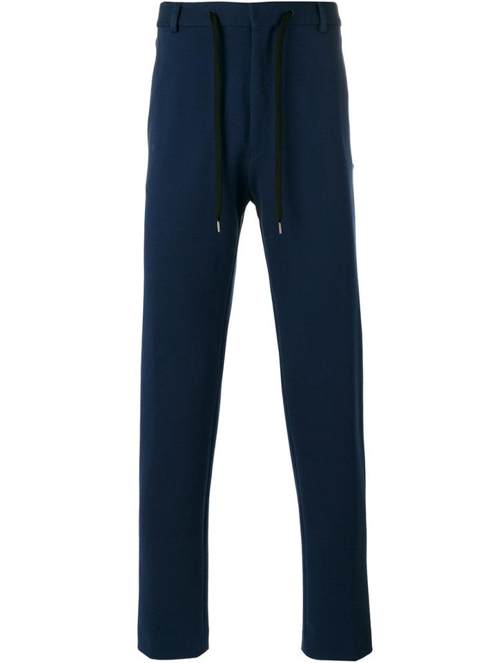 Kenzo Straight-leg Trousers, Men's, Size: 46, Blue, Cotton/polyamide