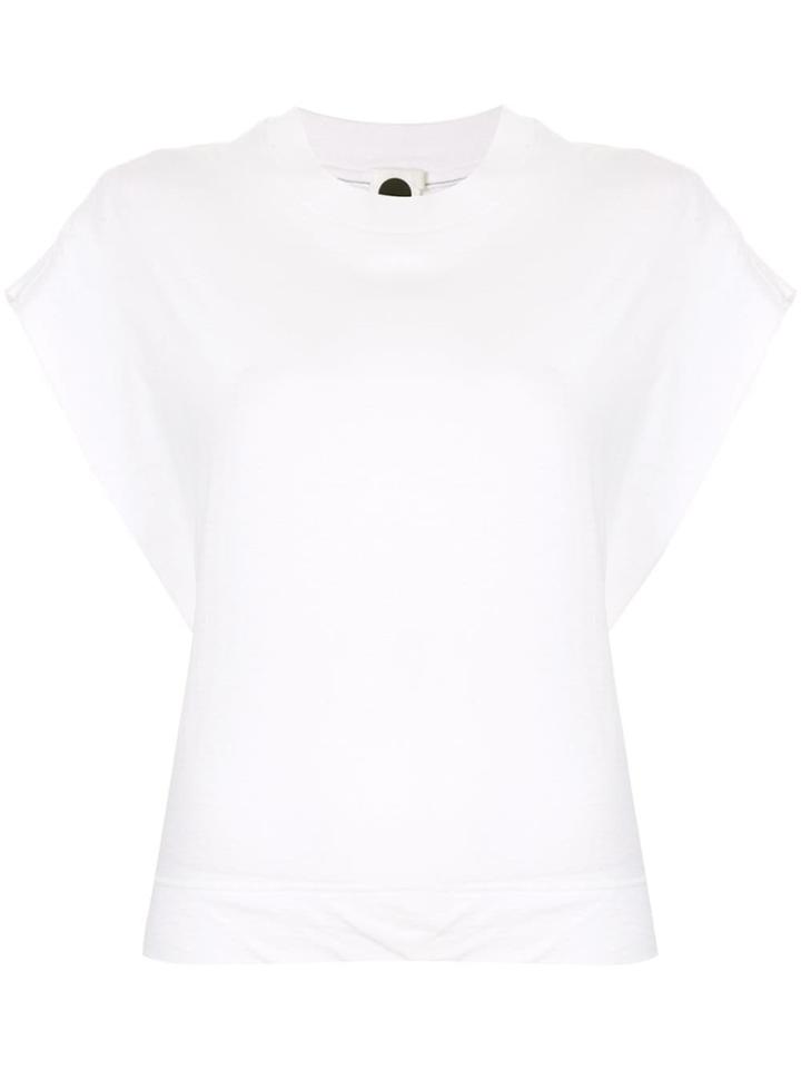 Bassike Wide Tapered Tank - White