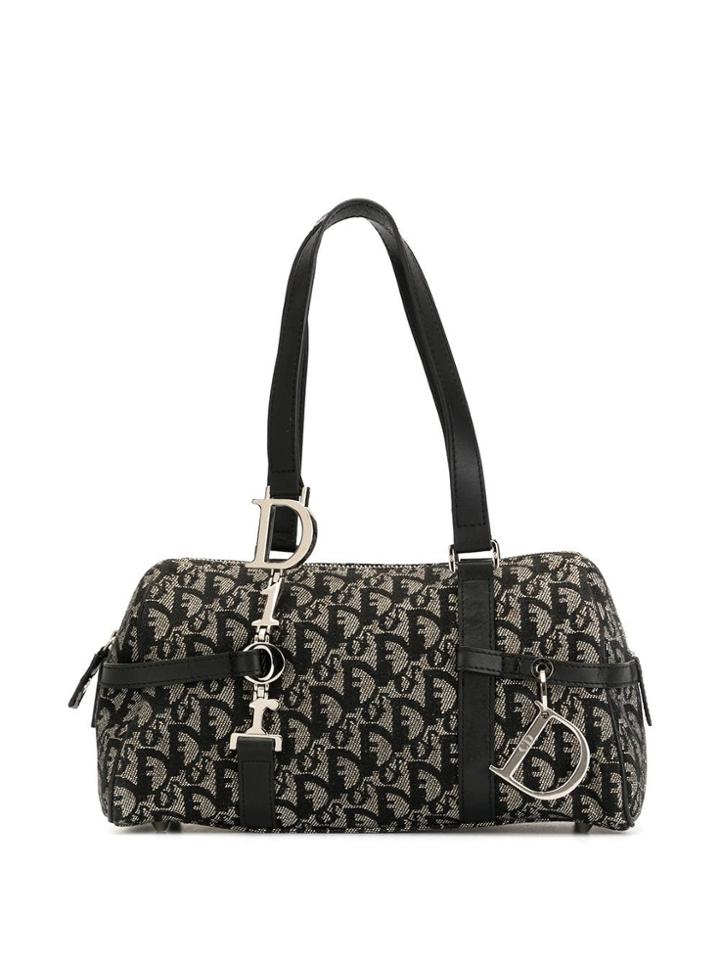 Christian Dior Pre-owned Oblique Canvas Boston Bag - Black