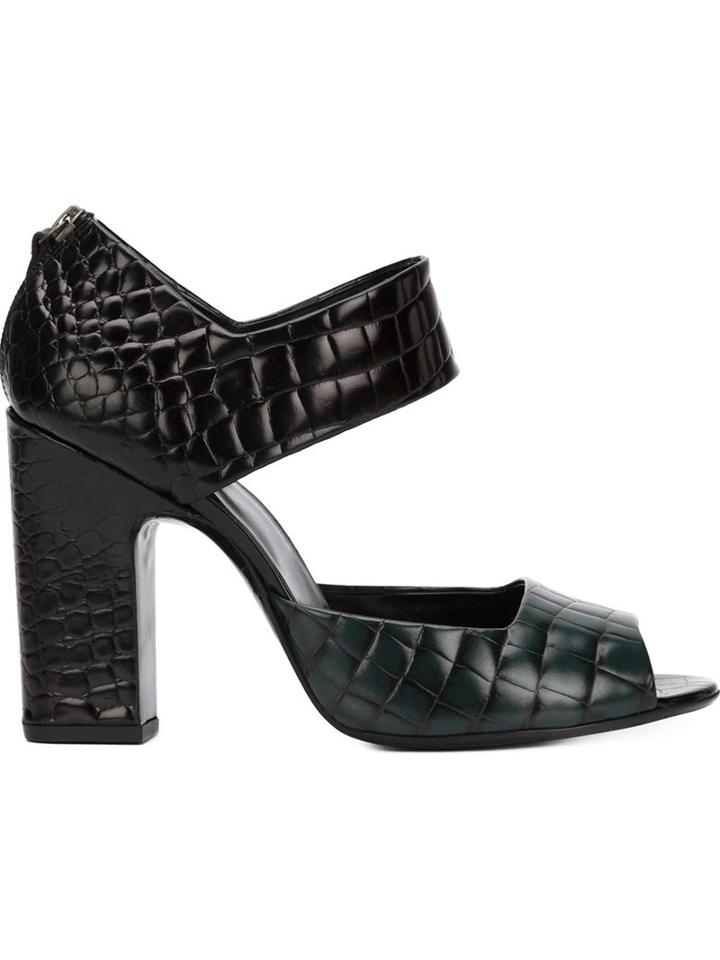 Pierre Hardy Crocodile Embossed Sandals