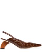 Rejina Pyo Dylan 65mm Curved-heel Pumps - Brown