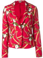Liu Jo Floral And Chain Print Blazer - Red