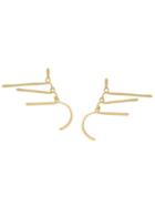 Aurelie Bidermann Vera Earrings, Women's, Metallic, 18kt Gold Plated Brass