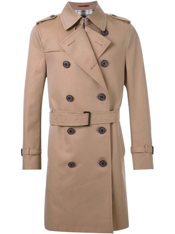 Loveless Midi Trench Coat, Men's, Size: Small, Brown, Cotton