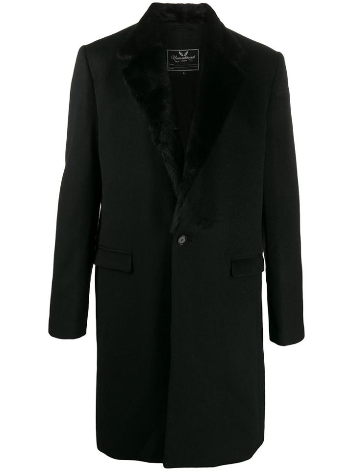 Unconditional Textured Collar Coat - Black