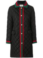 Gucci Quilted Web Coat - Black