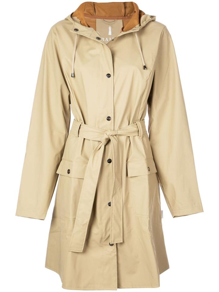 Rains Hooded Raincoat - Neutrals