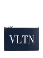 Valentino Valentino Garavani Logo Clutch - Blue