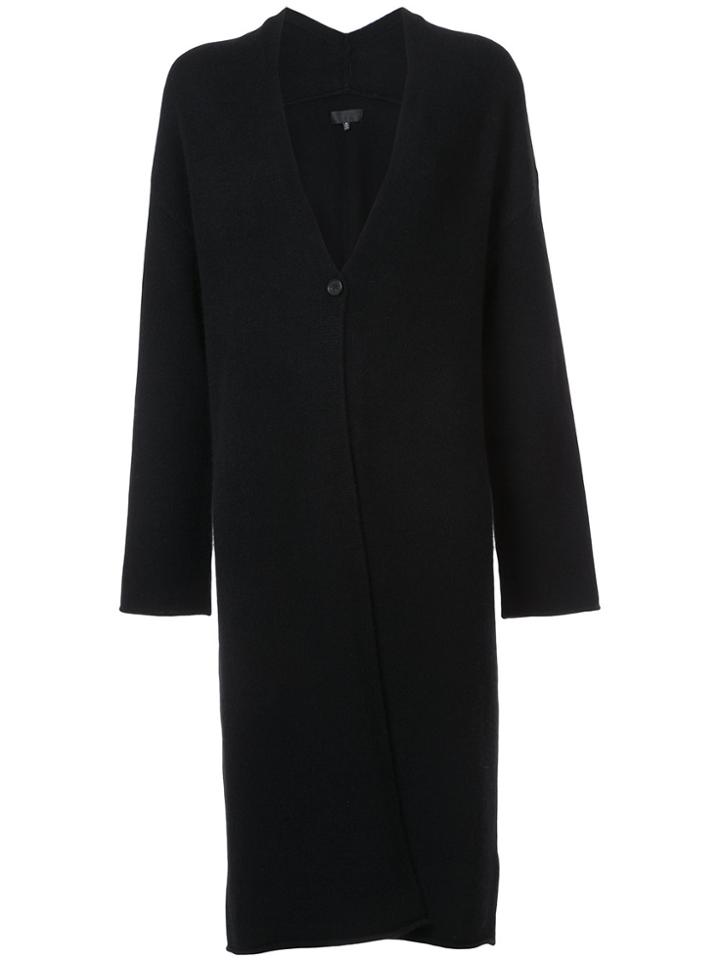 Nili Lotan Single Button Cardi-coat - Black