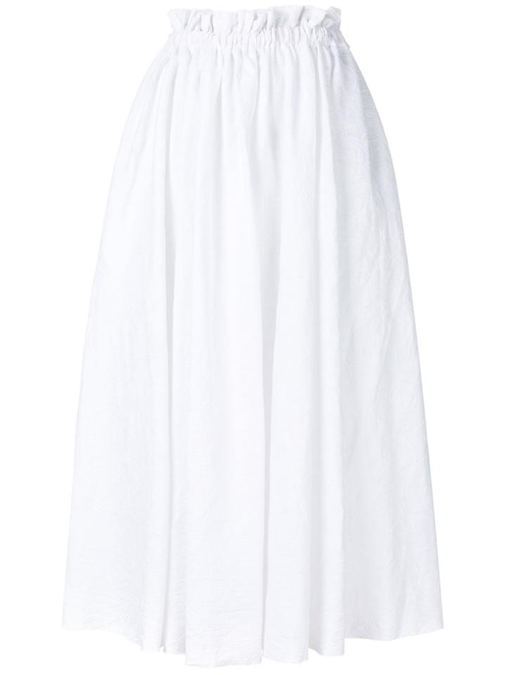 Loewe High-waisted Full Skirt - White