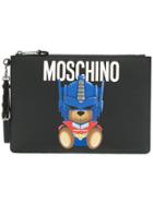 Moschino Transformer Bear Large Clutch - Black