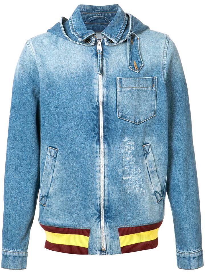 J.w.anderson - Stonewashed Denim Jacket - Men - Cotton - 48, Blue, Cotton
