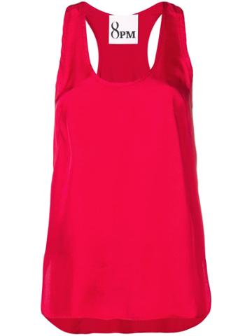 8pm Racer Back Tank Top - Red