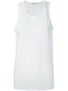 T By Alexander Wang Scoop Neck Tank Top, Women's, Size: Medium, White, Silk/linen/flax