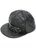 Moschino Quilted Snap-back Logo Cap - Black