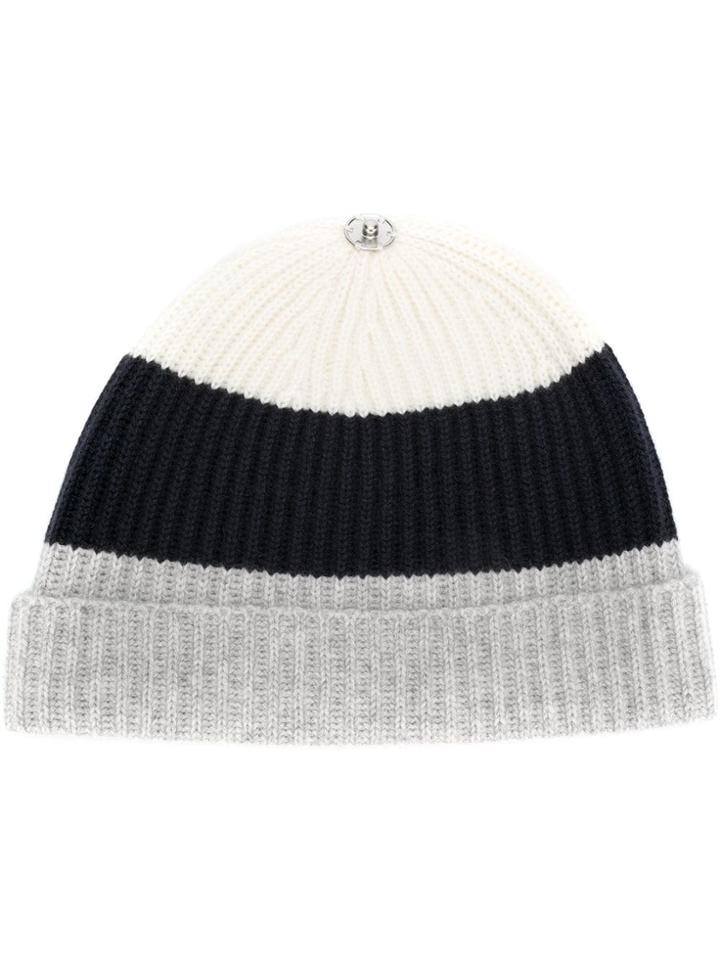N.peal Colour-block Beanie Hat - Grey