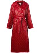 Temperley London Vera Patent Coat - Red