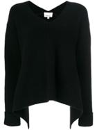 3.1 Phillip Lim Ribbed V-neck Sweater - Black