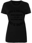 Zadig & Voltaire Walk Flock Blason T-shirt - Black
