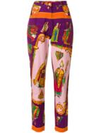 Versace Vintage Pope Printed Jeans - Multicolour