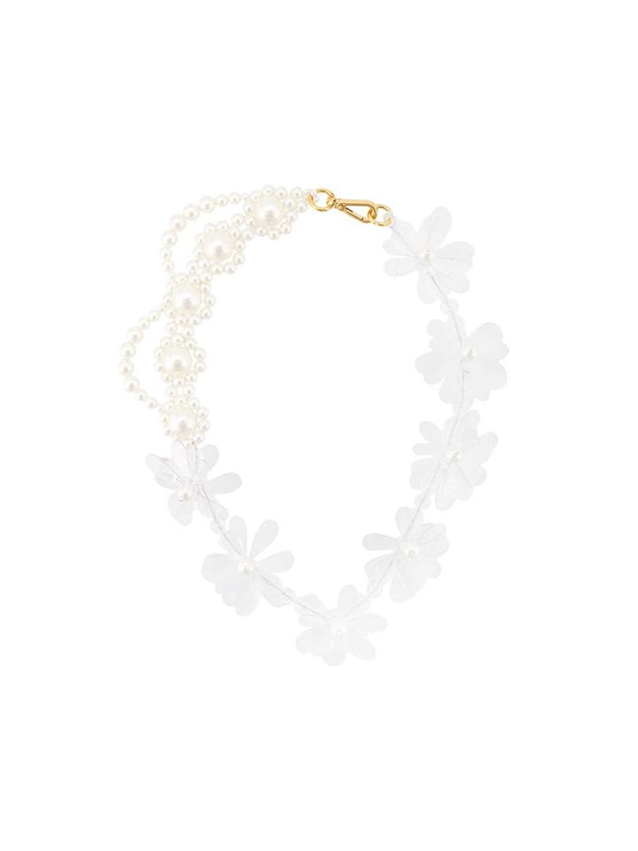 Simone Rocha Floral Necklace - White