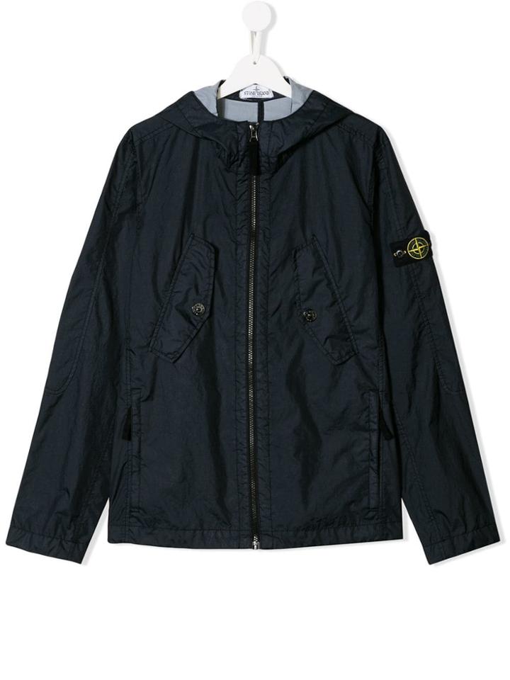 Stone Island Junior Teen Lightweight Parka - Blue