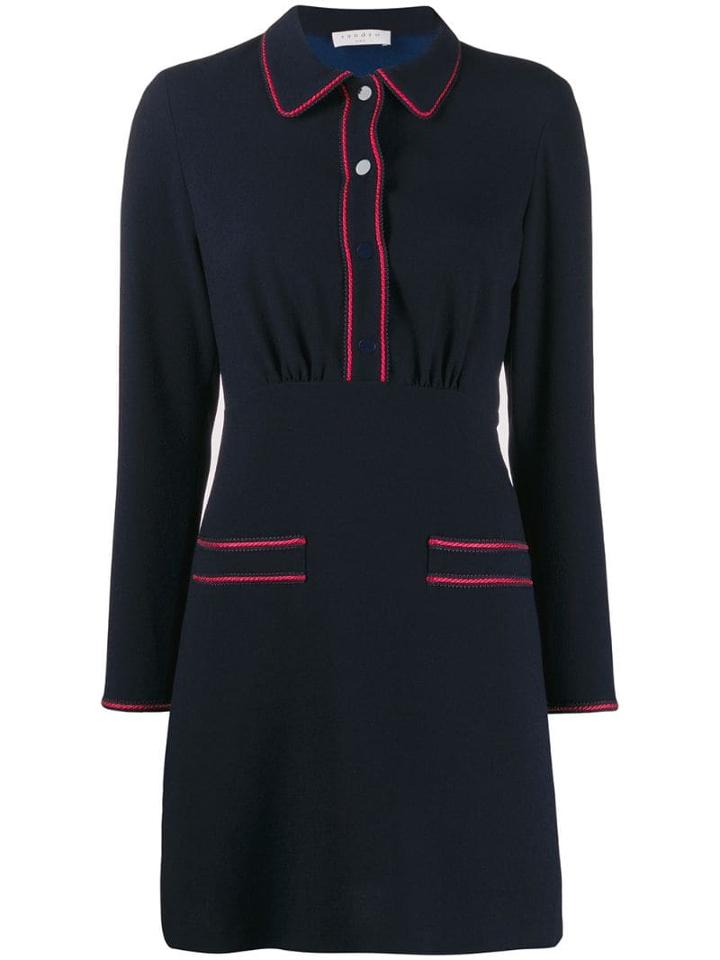 Sandro Paris Two Tone Shirt Dress - Blue