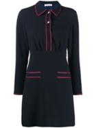Sandro Paris Two Tone Shirt Dress - Blue