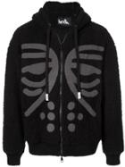 Haculla Masked Zipped Hoodie - Black